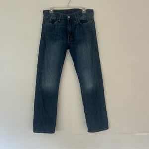 Levi’s Men’s 513 Slim Straight Jeans Size 34x32 Dark Wash Great Condition